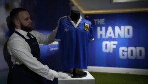 'Hand of God' shirt of Diego Maradona will be on display at the World Cup