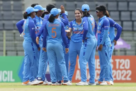 Renuka Thakur celebrating after taking a wicket(Asian Cricket Council)