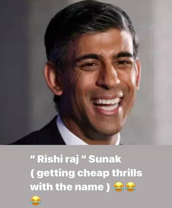 Rishi Sunak gets Appraisal from Bollywood  - Asiana Times