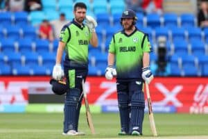 Ireland didn't lose any wickets in the powerplay(ICC via Getty)