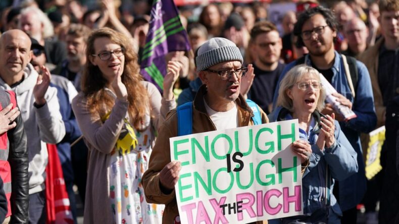 Climate crisis and increased living cost calls for protest across UK