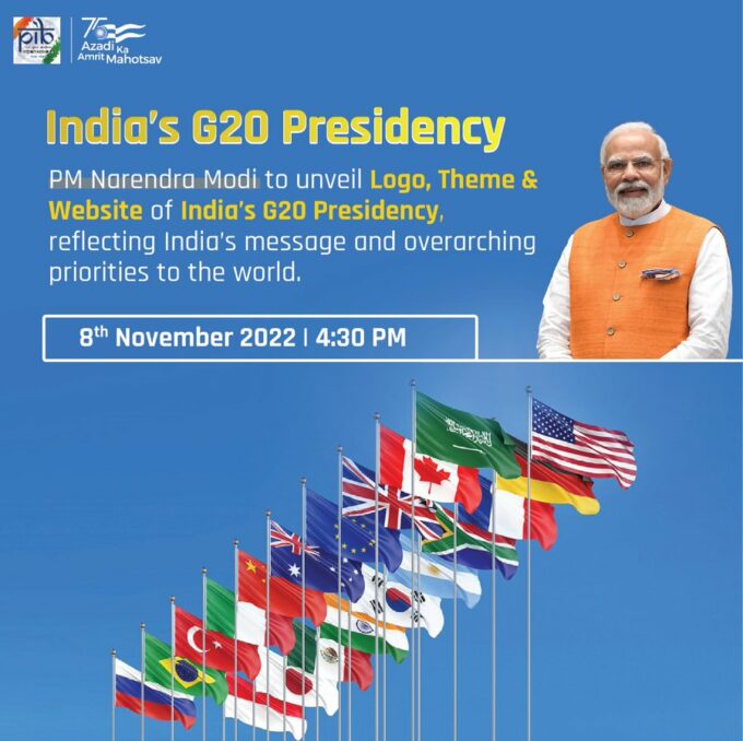 PM Narendra Modi to Unveil Logo, Theme, and Website for India’s G20 Summit on Nov 8 - Asiana Times