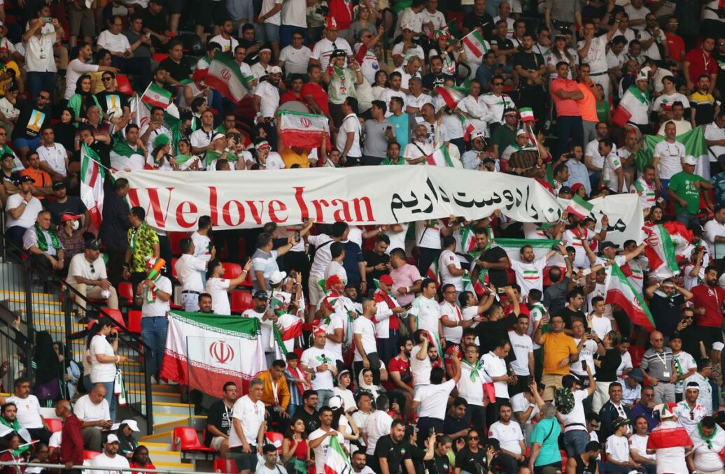 Iran fans at the stadium in qatar