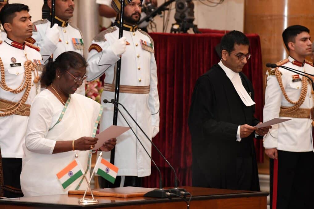 Justice DY Chandrachud taking oath