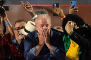 Lula Da Salva greeting the supporters(AFP)