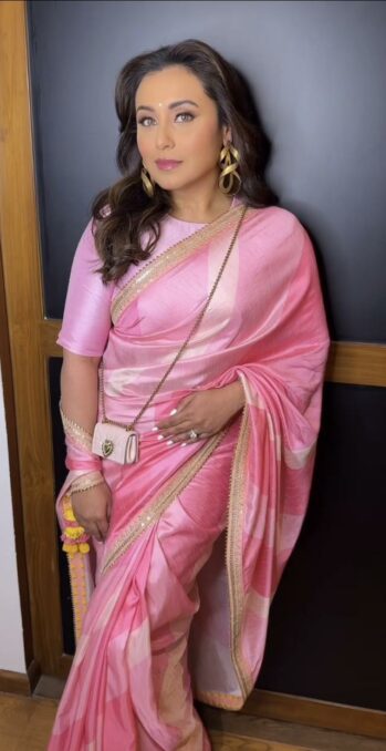 Pretty in Pink : Rani Mukherji looks an absolute stunner in this Masaba Gupta Saree - Asiana Times