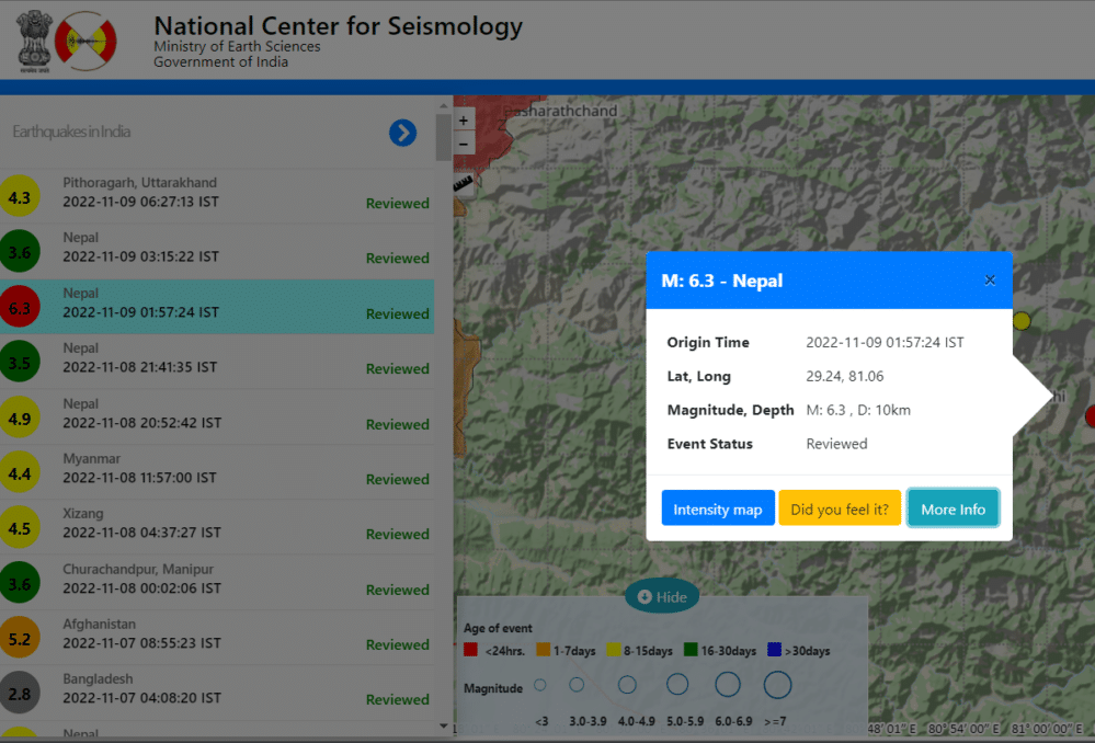 <strong>Strong Tremors in Delhi-NCR, After an Earthquake of 6.3 Magnitude hit Nepal</strong> - Asiana Times