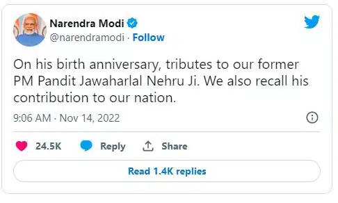 PM Modi Tweets on Children's Day