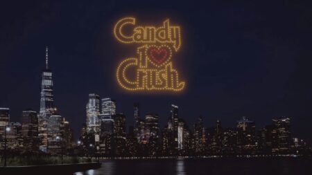 Backlash and mixed opinions followed after 500 drones lit up the NYC sky to celebrate Candy Crush - Asiana Times