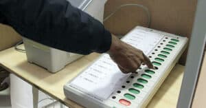 Furor over EVM Machines being found in private vehicle.