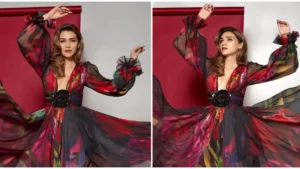 Kriti Sanon’s Enchanting Gauri and Nainika Midi Dress Is The Perfect Autumn Break-through. - Asiana Times