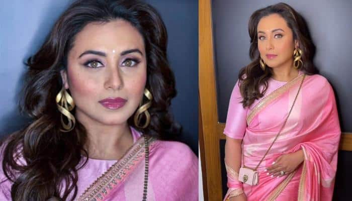 Pretty in Pink : Rani Mukherji looks an absolute stunner in this Masaba Gupta Saree - Asiana Times