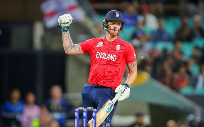 Ben Stokes at the final after winning the cup