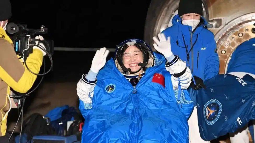 After a six-month mission, Chinese astronauts return to Earth