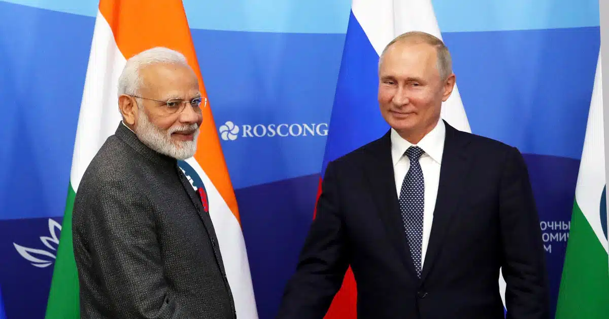 Indian PM Narendra Modi and Russian President Vladimir Putin
