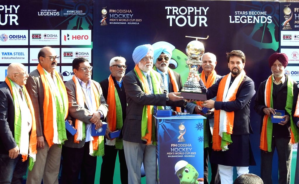 The 1975 Hockey Worlcd cup player with Anurag Thakur