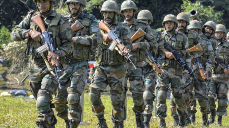 A file photo shows the Indian army personnel carrying out drills near Line of Actual Control (LAC), Arunachal Pradesh. File | Photo Credit: PTI