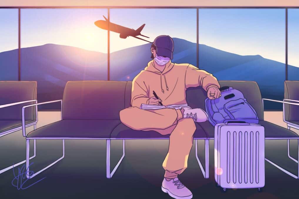travel writing illustration