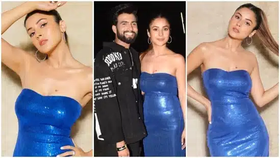 Shenaaz Gill in Electric Blue Zabella dress proves Glam is the only Glow Up We Need This Season - Asiana Times