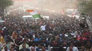 Crowd in Bharat Jodo Yatra