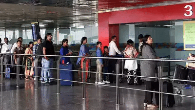 Delhi Airport's T3 wait time drops to 5 minutes amid chaos.