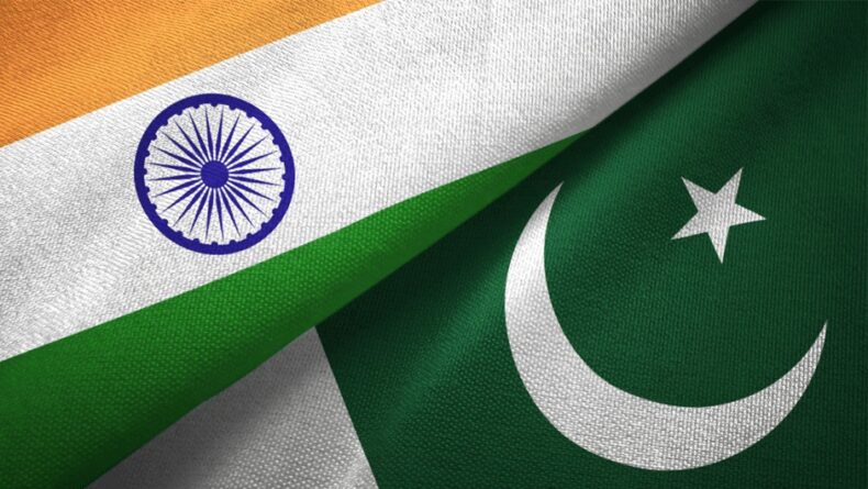 Flag of India.Pakistan