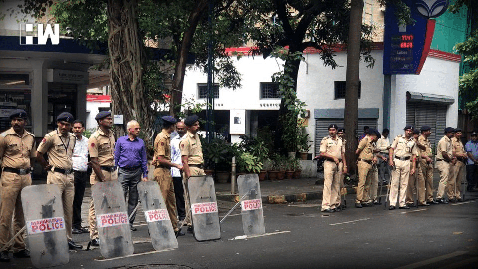 Police at the crime scene