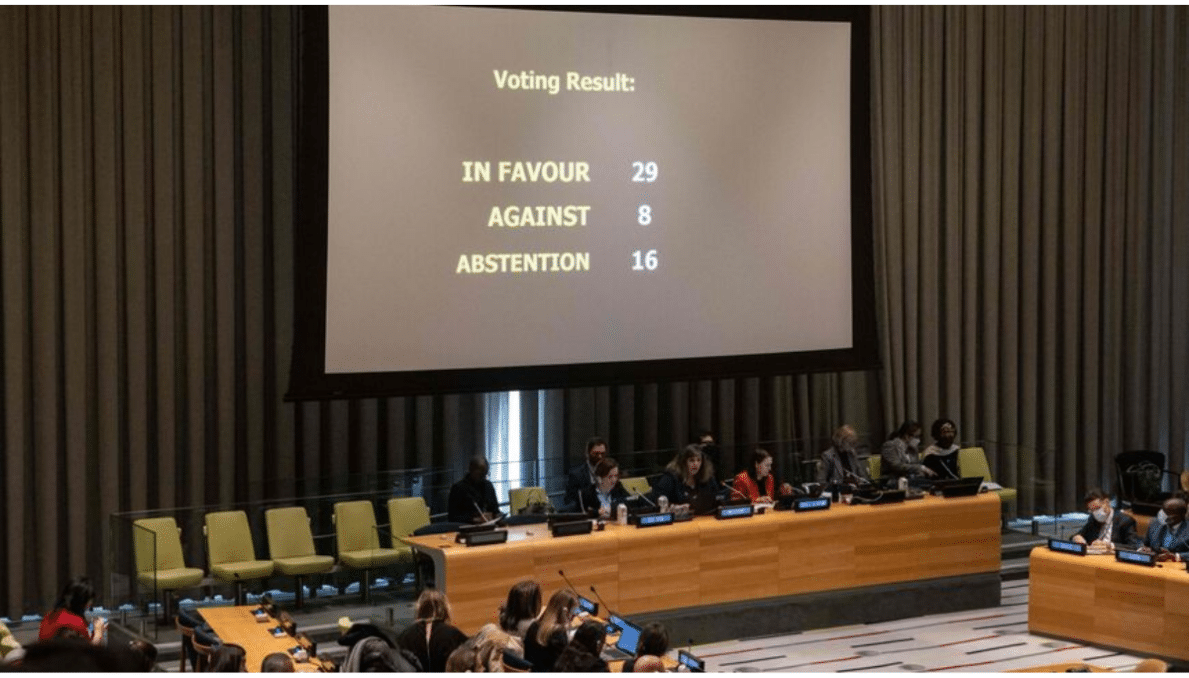 un women's commission result to expel iran