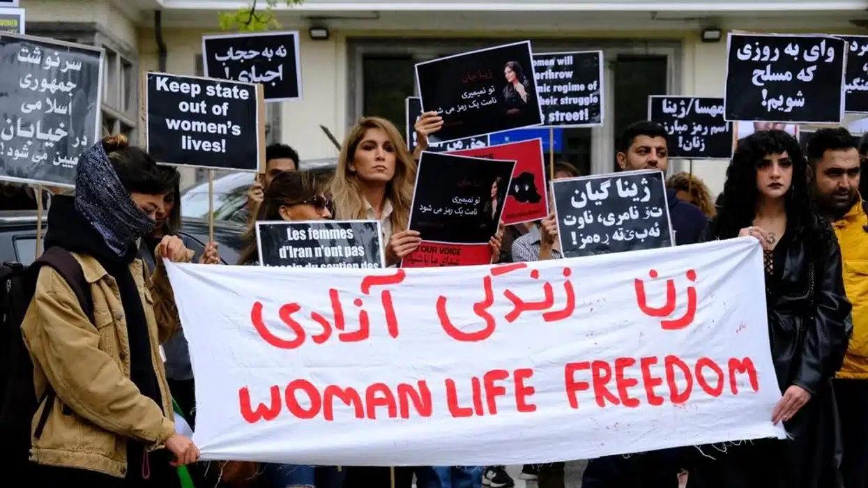 Iranian protesters against UN Women's Commission