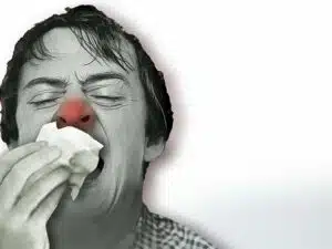 sinusitis problem depiction in a man