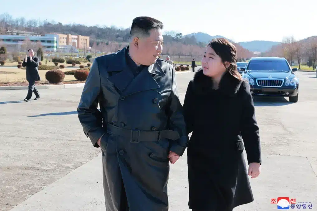 Kim Jong-un with his daughter