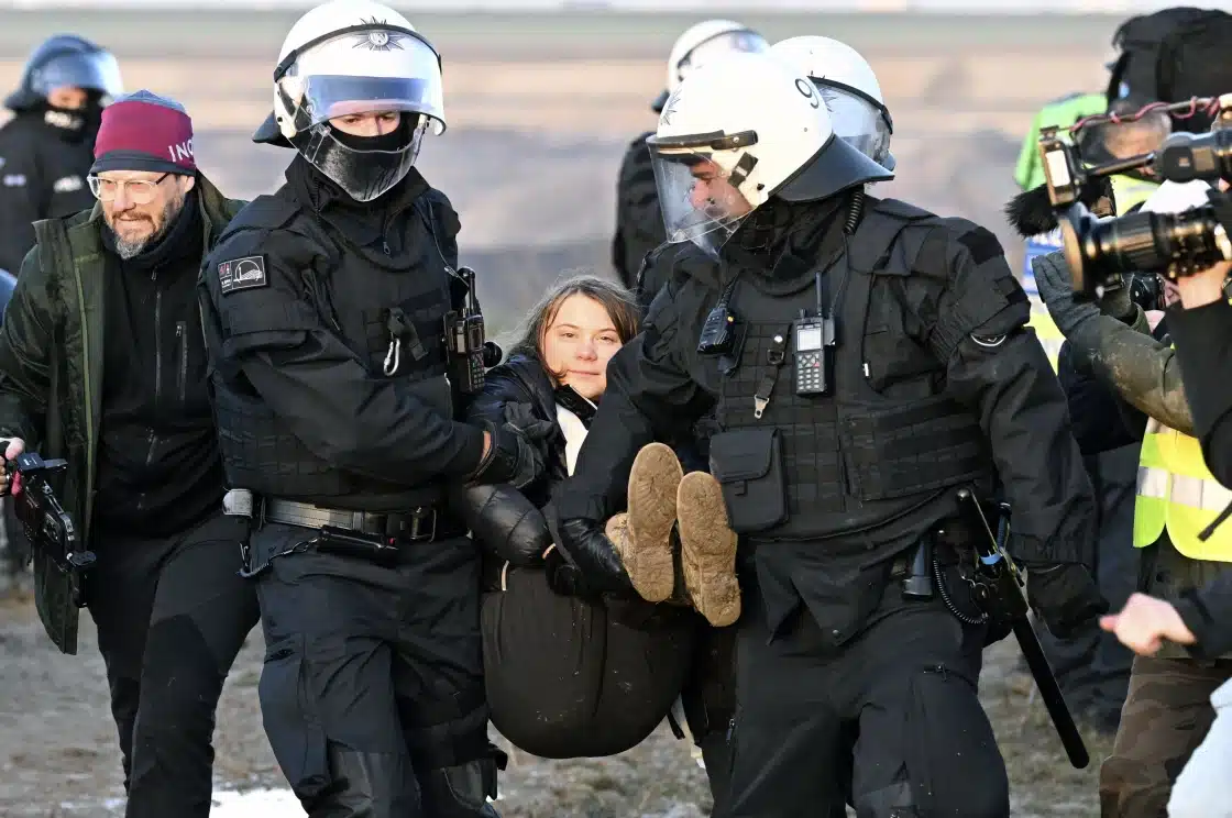 Greta Thunberg took by German Police