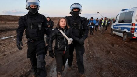Greta Thunberg held by German Police
