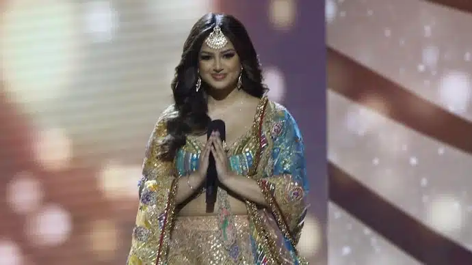 Harnaaz Sandhu displayed her Indian roots in front of an audience at the terrific finale of Miss Universe 2022.