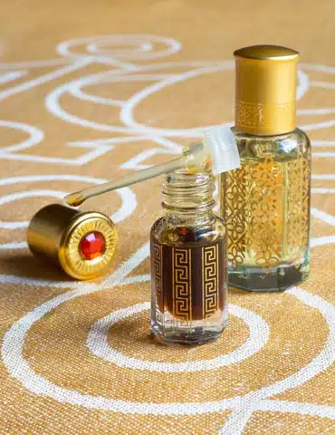 attar bottle with lid open