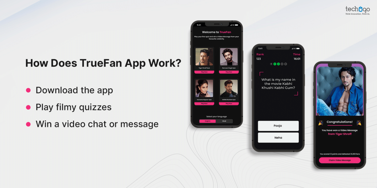 demonstration of how truefan app works