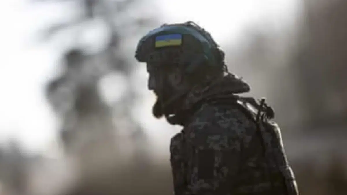 A Ukranian soldier