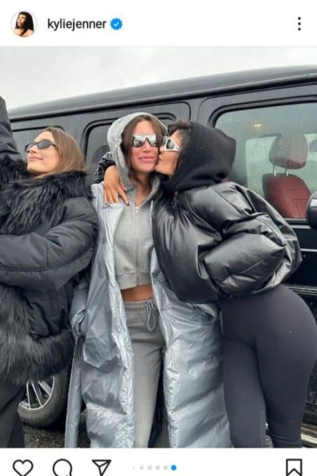 Kylie Jenner with Hailey Bieber and Anastasia 
