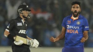 Siraj celebrates his wicket in Hyderabad. Image courtesy : BCCI