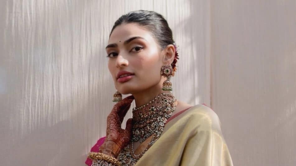 Athiya Shetty all dressed for her wedding nuptials