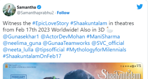 <strong>Actress Samantha’s Shakunthalam to hit big screens on 17th February</strong> - Asiana Times