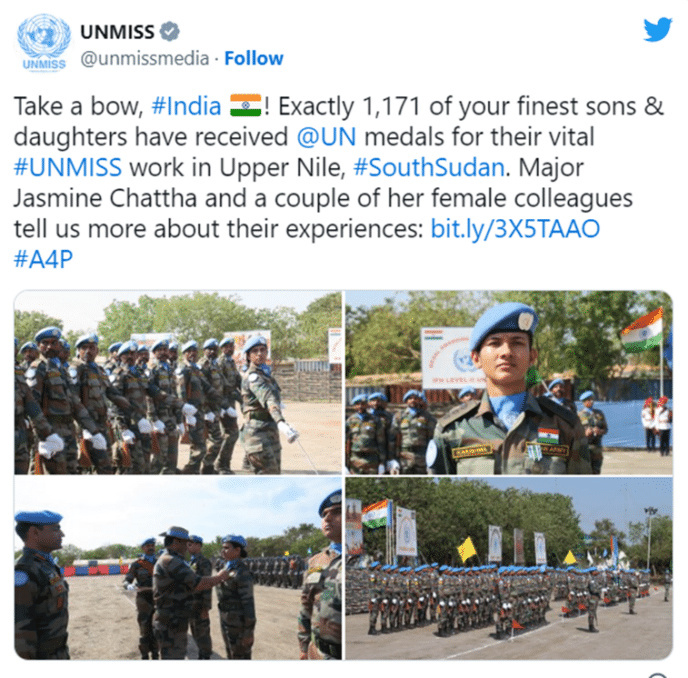 'Take A Bow': Indian Peacekeepers Awarded Medals - Asiana Times