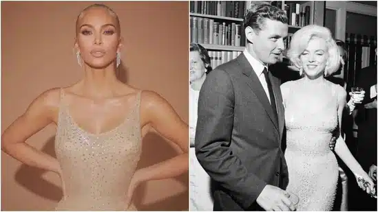 Left: Kim Kardashian Right: Marilyn Monroe