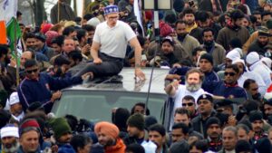 Omar Abdullah joins Rahul Gandhi in the Bharat Jodo Yatra.