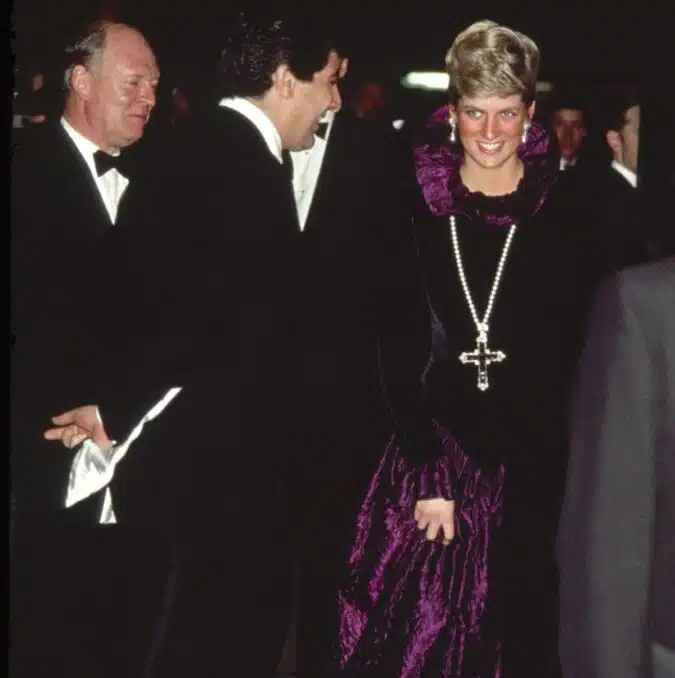 Princess Diana wearing the Attallah Cross