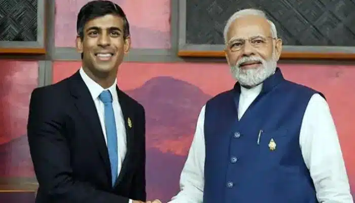 Rishi shanak with PM Modi