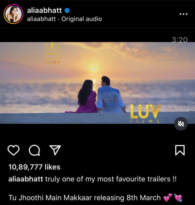 Alia bhatt instagram post
