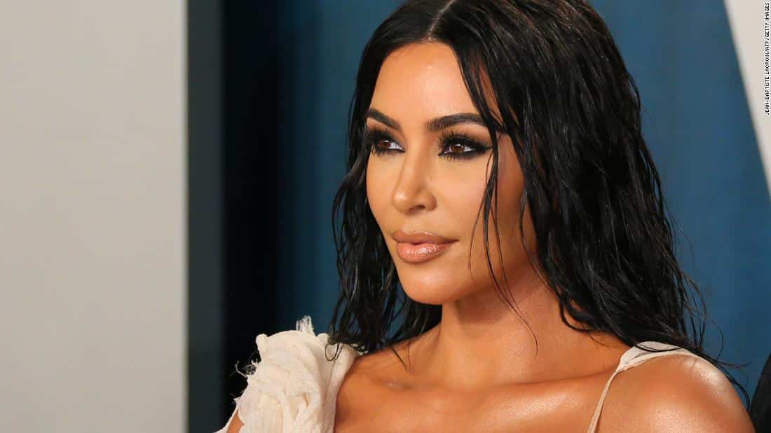 Kim Kardashian at the 2020 Vanity Fair Oscar Party