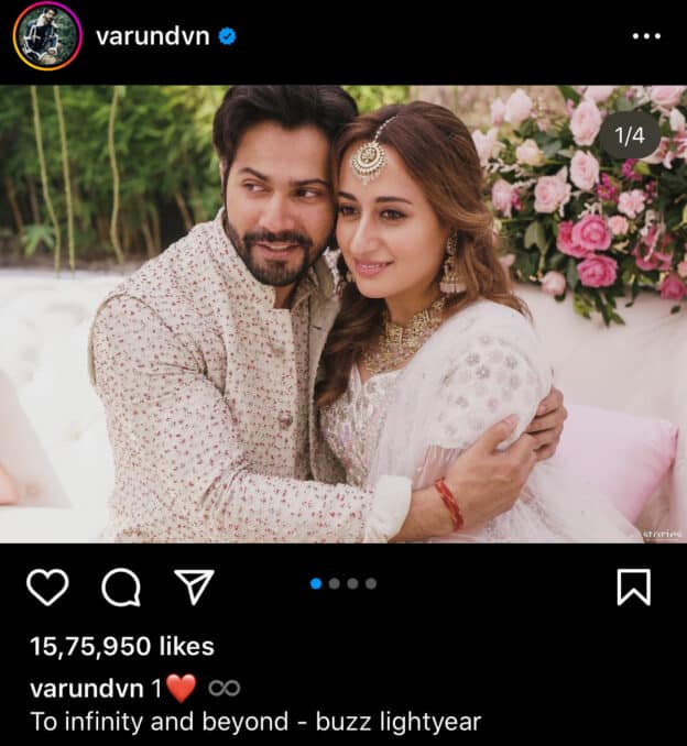 Varun Dhawan shares picture from his wedding on his first wedding anniversary 