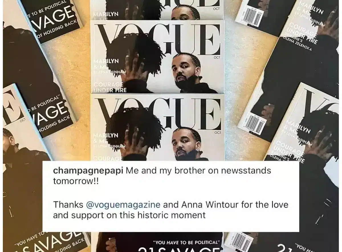 Vogue sues Drake and 21 Savage for $4 million - Asiana Times